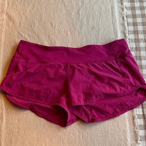 Lululemon Athletica Magenta Athletic Shorts